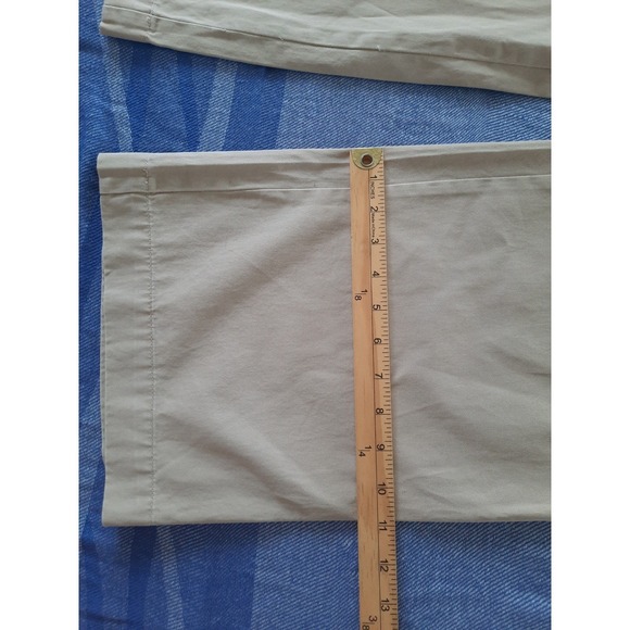 Lauren Ralph Lauren Biltmore Chino Pants Cream Cotton Khaki Wide Leg 12 NEW SEE - Picture 9 of 10